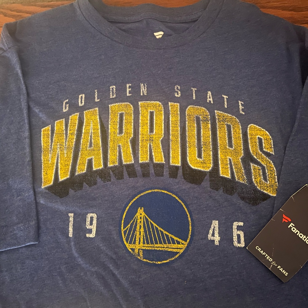 Fanatics Blue Golden State Warriors Short Sleeve Tee